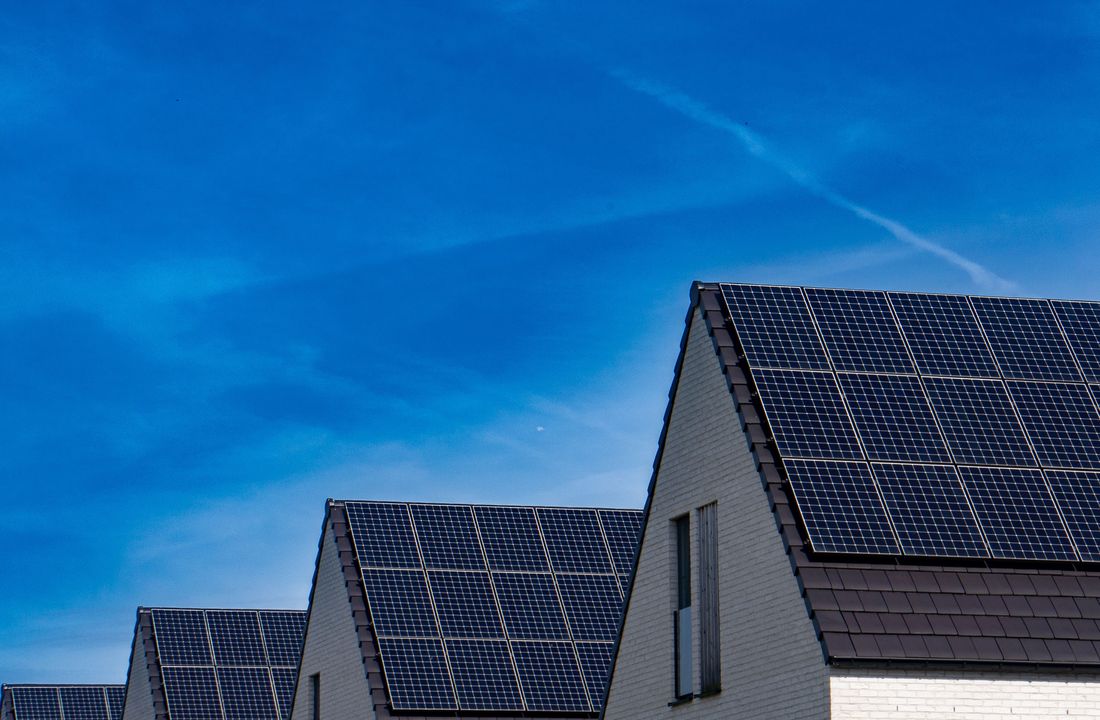 Solar carport over a car park